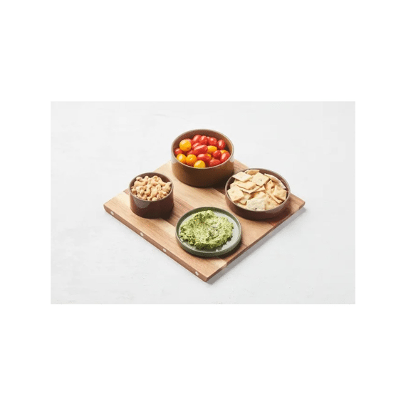 Point-virgule Sharing Tapas Bord Uit Steengoed Keramiek Iceberg Green 10x10x2.5cm