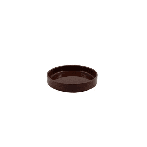 Point-virgule Sharing Tapas Bord Uit Steengoed Keramiek Vintage Maroon 15x15x3cm