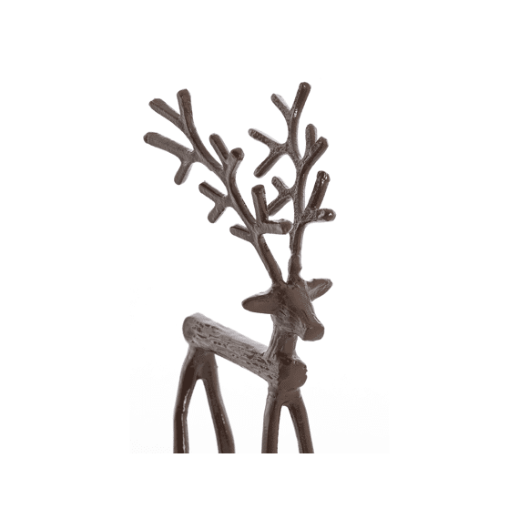 Ornament Rendier 20.5x17x36cm Glanzend Bruin