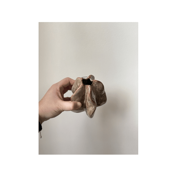 Vaas Deco Idrija Keramiek 10.5x9.5x11.5cm Lichtbruin