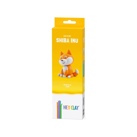 Hey Clay Set Met 3 Potjes Air-dry Boetseerklei Shiba Uni