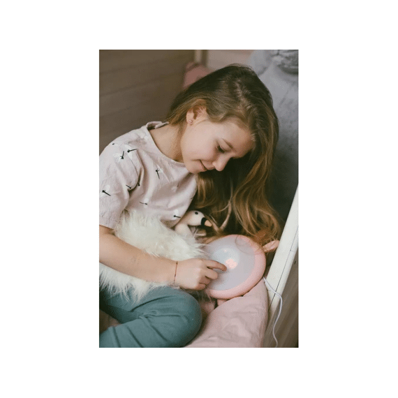 Rabbit Wake Up Lamp Met Alarmklok Roze