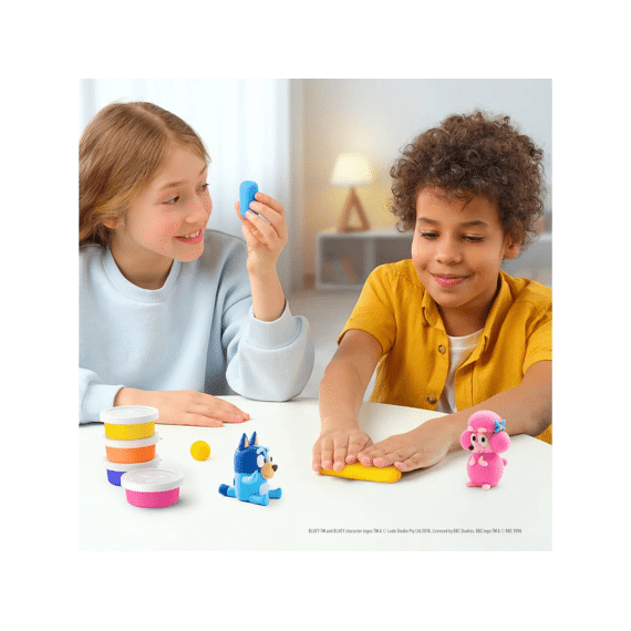 Hey Clay Set Met 5 Potjes Air-dry Boetseerklei Limited Edition Bluey