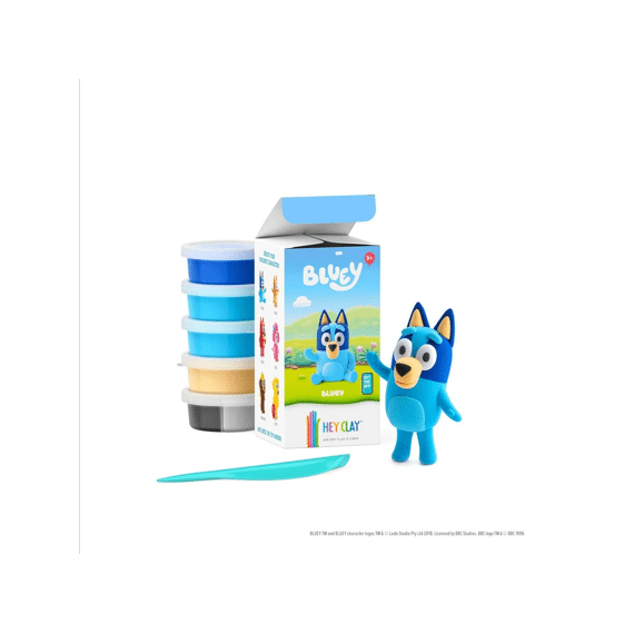 Hey Clay Set Met 5 Potjes Air-dry Boetseerklei Limited Edition Bluey