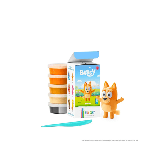 Hey Clay Set Met 5 Potjes Air-dry Boetseerklei Limited Edition Bluey Bingo