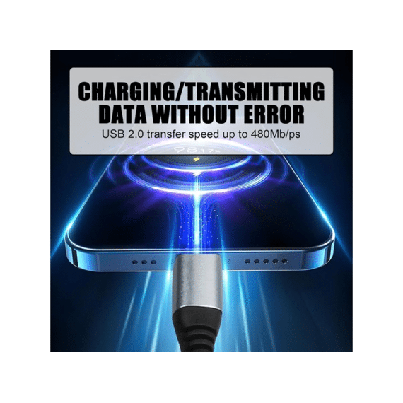 Cellularline Spiral Kabel Usb-a Naar Usb-c 1.2m Zwart