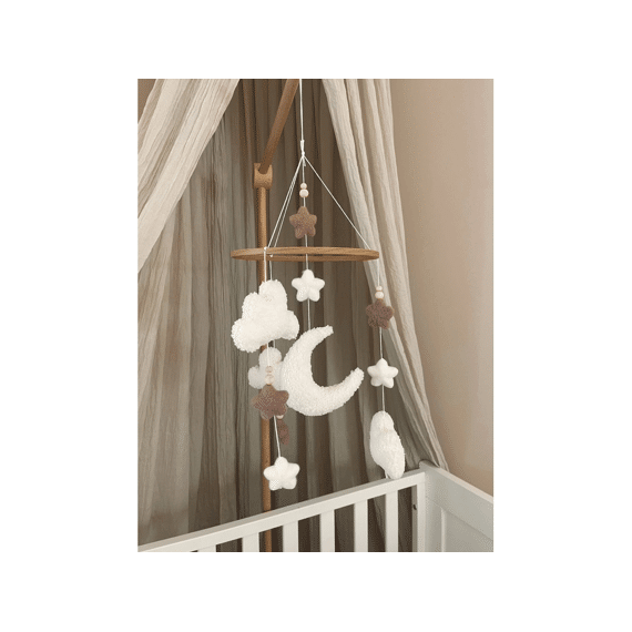 Little Loua Mobiel Fluffy Wolk (handmade)