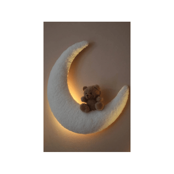 Little Loua Wanddecoratie Moon & Teddy Met Led