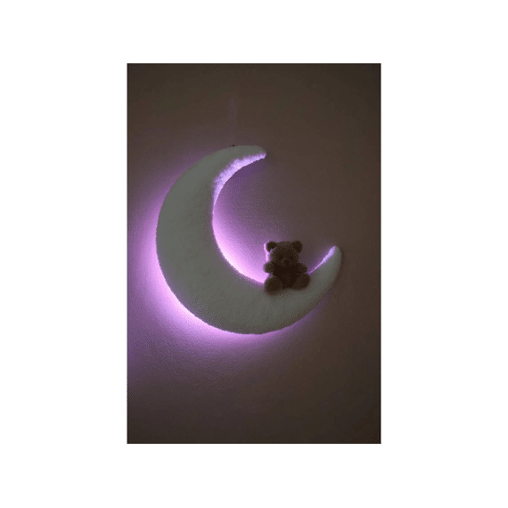 Little Loua Wanddecoratie Moon & Teddy Met Led