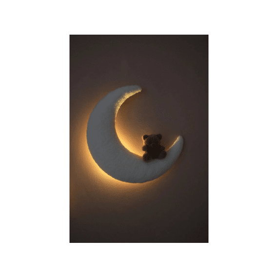Little Loua Wanddecoratie Moon & Teddy Met Led