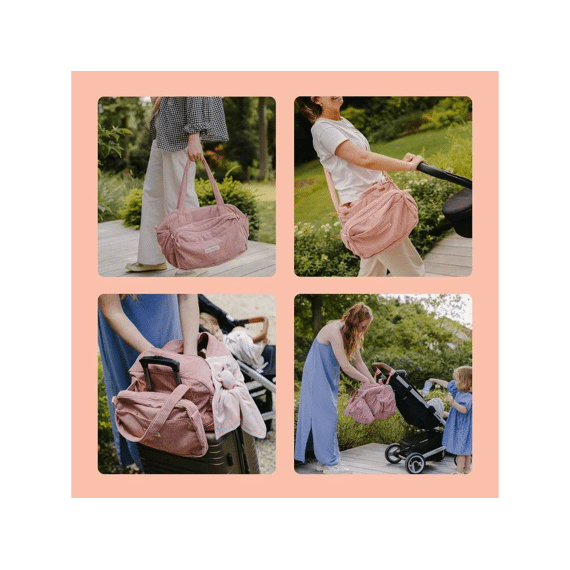 Doomoo Verzorgingstas Fluffy  Corduroy Pink