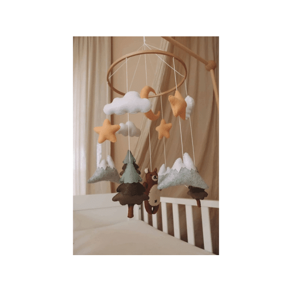 Little Loua Mobiel Brown Bear (handmade)