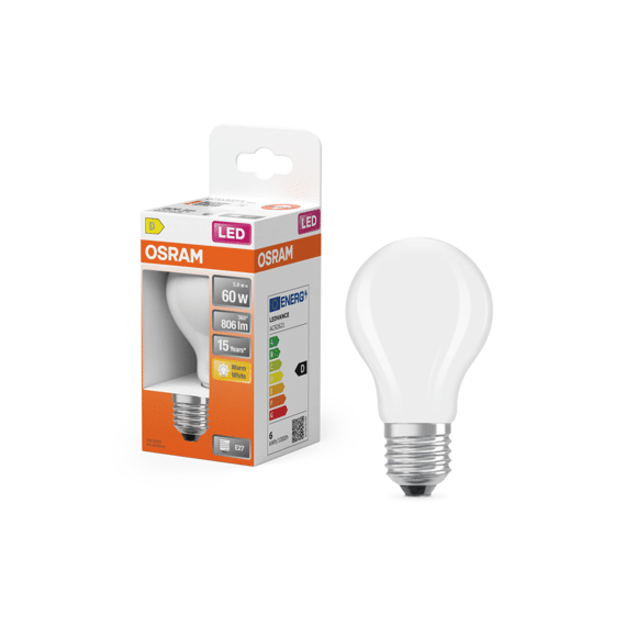 Osram Led Star Classic A75 Glas Frosted 7.5w/840 E27