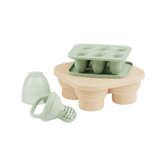 Babymoov Set Silicone Bewaarpotjes + Knabbelaar