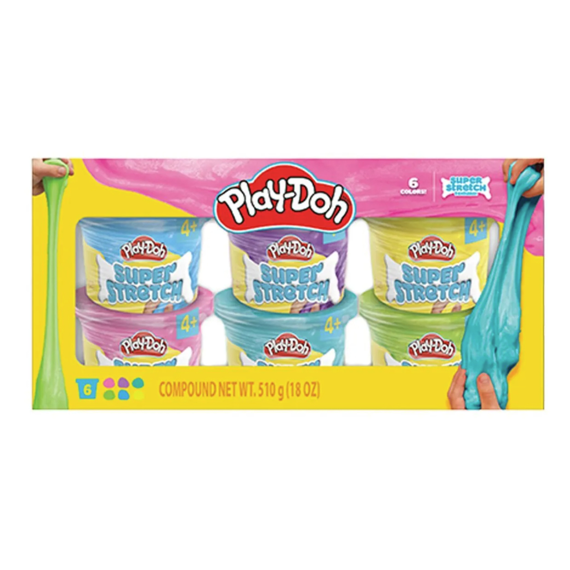 Play Doh Super Stretch 6 Potjes