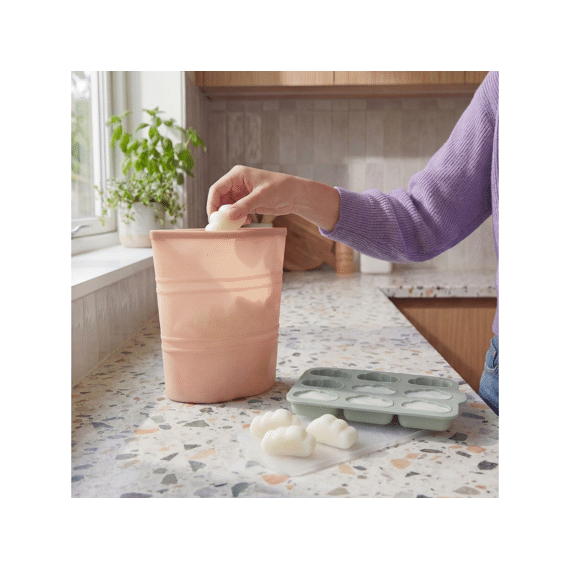 Baby On The Move Yummy Stash Bewaarzak Voor Moedermelk Ijsblokjes En Voeding Blush