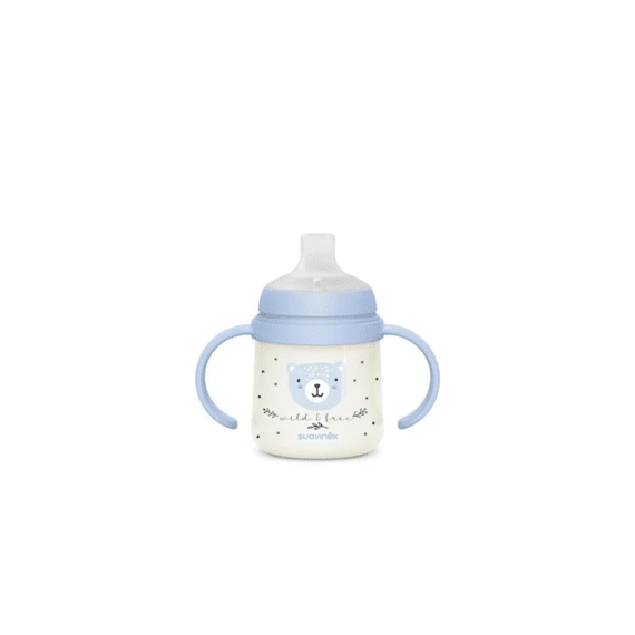 Suavinex Wild & Free Night & Day Eerste Beker Met Handvaten +6m 150ml Blauw
