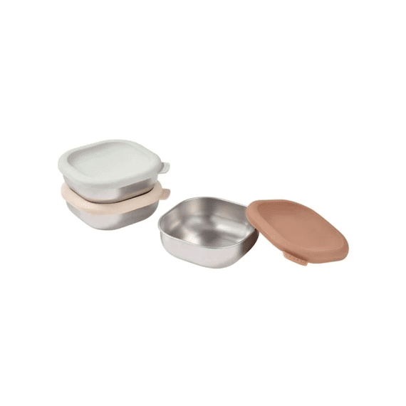 Beaba Rvs Snack Doosjes Multi Use X3 Natural