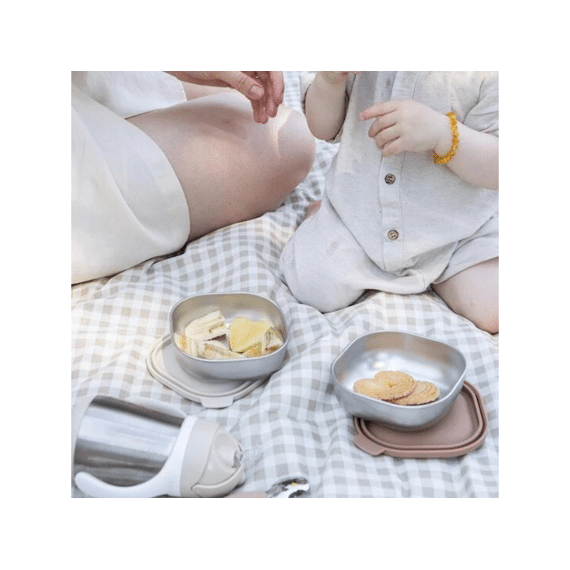 Beaba Rvs Snack Doosjes Multi Use X3 Natural