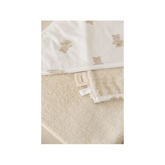 Pericles Badcape+washandje Bear Allover