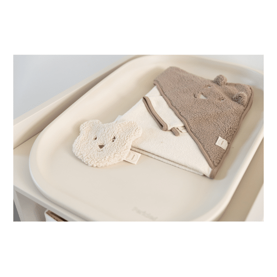 Pericles Badcape+washandje Bear Teddy Chocolate