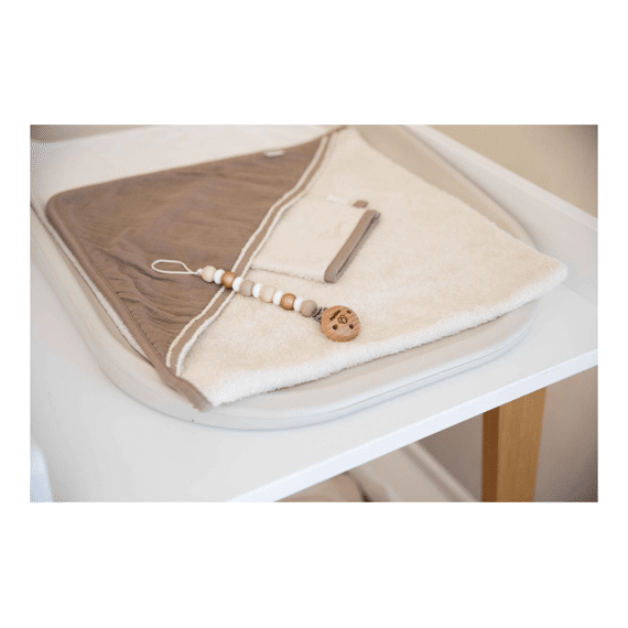 Pericles Badcape+washandje Bear Teddy Creme