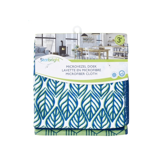 Starbright Microvezel Glasdoek Carbon 32x32cm 3st