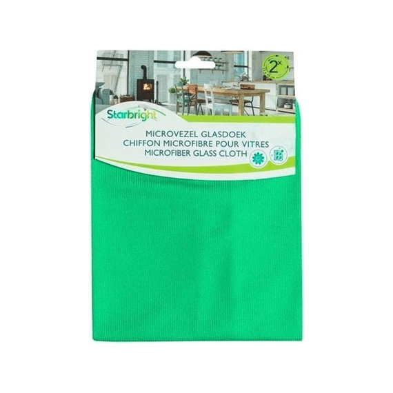 Starbright Microvezel Glasdoek 35x40cm 2st