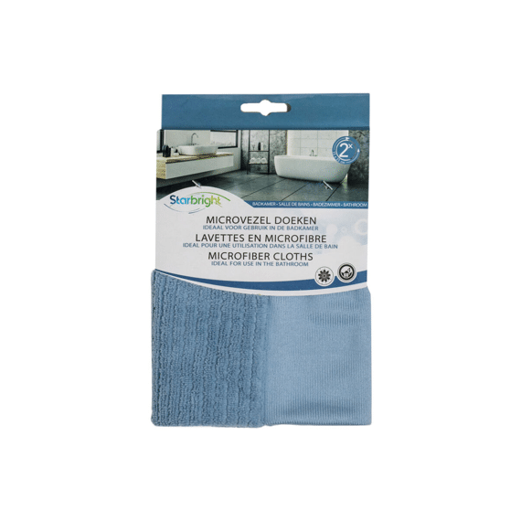 Starbright Microvezel Doek Badkamer Warp 35x35cm 2st