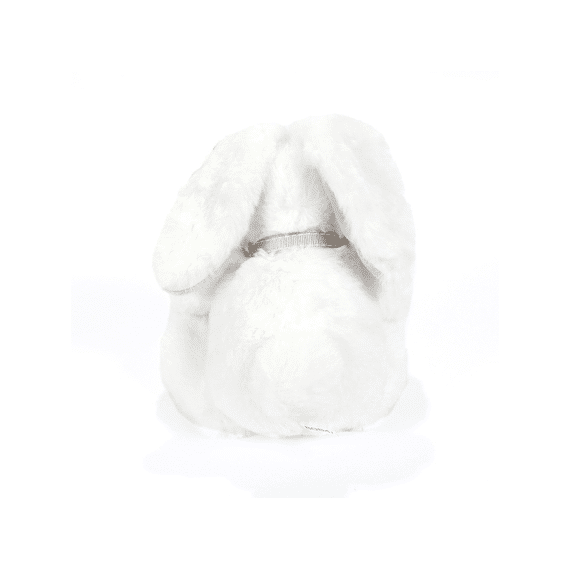 Knuffel Konijn Wit 18cm Met Grijze Strik