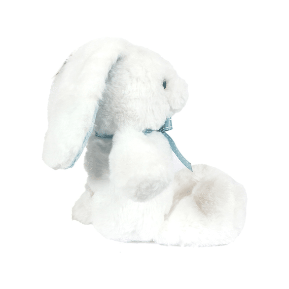 Knuffel Konijn Wit 18cm Met Blauwe Strik