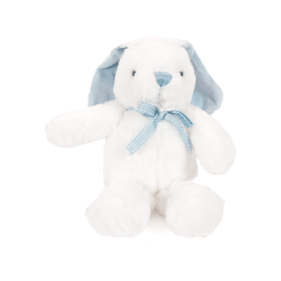 Knuffel Konijn Wit 18cm Met Blauwe Strik