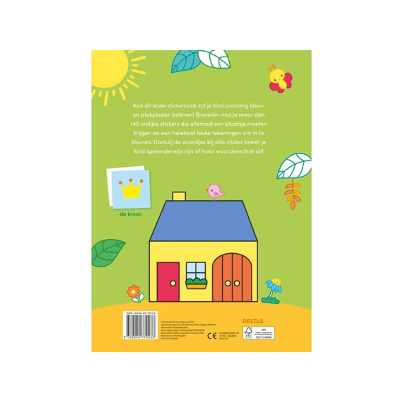 Kleur- En Stickerboek Mijn Eerste Woordjes 3-5 Jaar