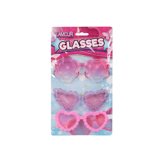 Glamour Trendy Meidenbrillen 3stuks Roze/paars