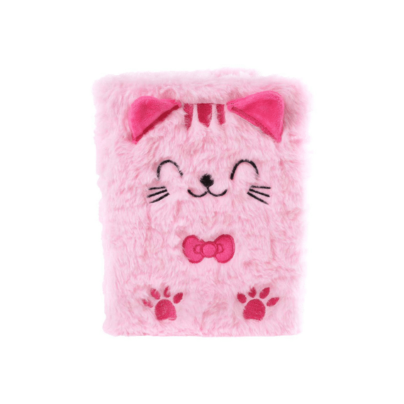 Glamour Fluffy Cat Notitieboek A5 Roze
