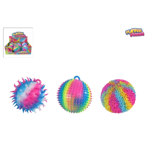 Pufferbal Funky Mania Rainbow 18cm Assortiment