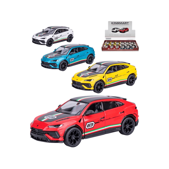 Kinsmart Lamborghini Urus Performante Livery Die Cast Pull Back 13cm Assortiment