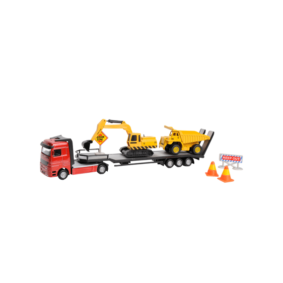 2-play Dieplader Met 2 Constructievoertuigen 24cm