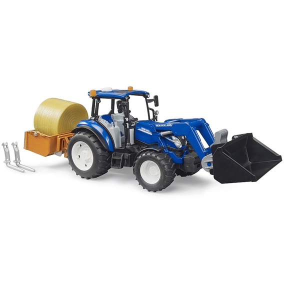 Bruder New Holland T5.120 Met Voorlader En Laadbak
