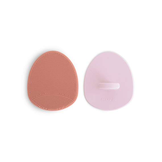 Mushie Cradle Cap Borstel 2-pack Rose/soft Lilac