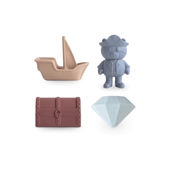 Mushie Badspeelgoed Set 4-pack Pirate