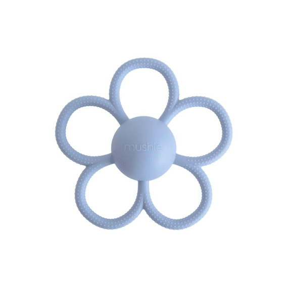 Mushie Bijtspeelgoed Met Rammelaar Faded Denim