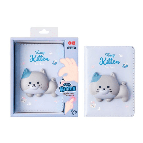 Lazy Stars Notitieboek Met Squishable 3d Figuur Cat