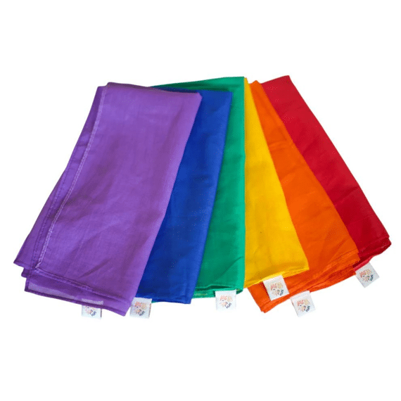 Pit & Play Speeldoek Medium Rainbow 6stuks  48x48cm