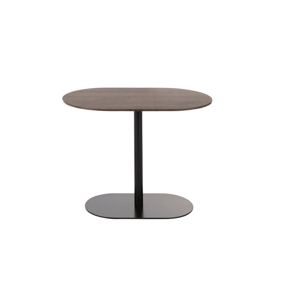 Bijzettafel Rond/ovaal Ijzer Zwart/Bruin Large