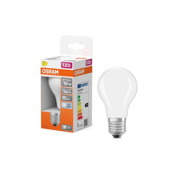 Osram Led Star Classic A60 Glas Frosted 5.9w/840 E27