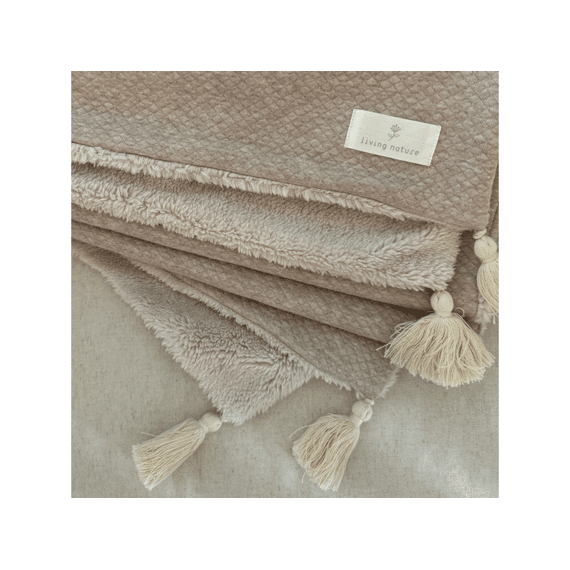Living Nature Dora Deken 80x100cm Camel/poile Teddy