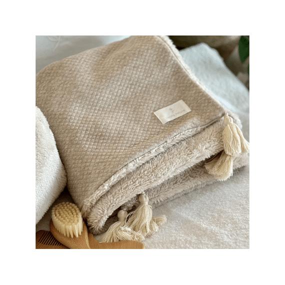 Living Nature Dora Deken 80x100cm Camel/poile Teddy