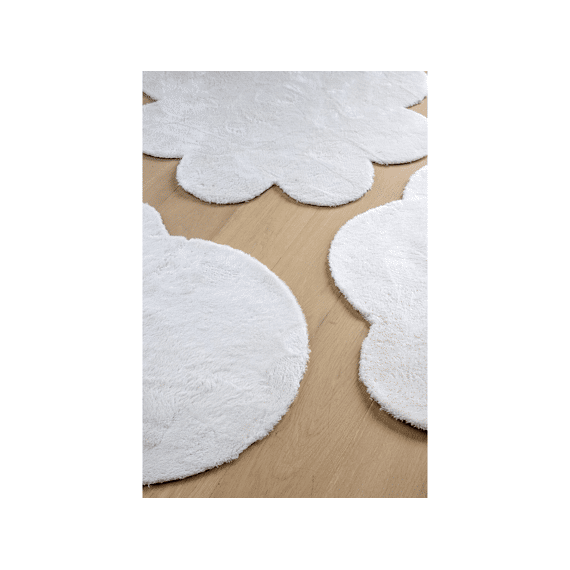 Living Nature Tapijt Flower Ecru 100x100cm