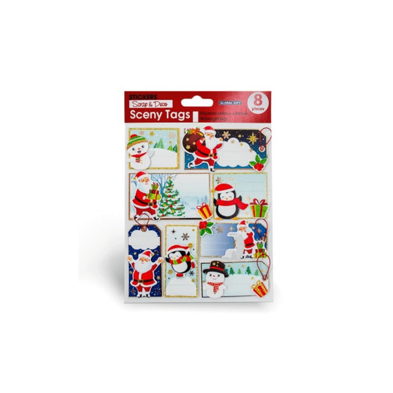 Gifttags Bambini X-mas 8st